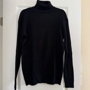 Men's Black Turtleneck Sweater